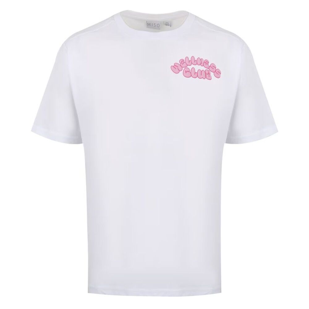 Miso Womens/Ladies Lettering Back Print Regular T-Shirt / Cherry Pink